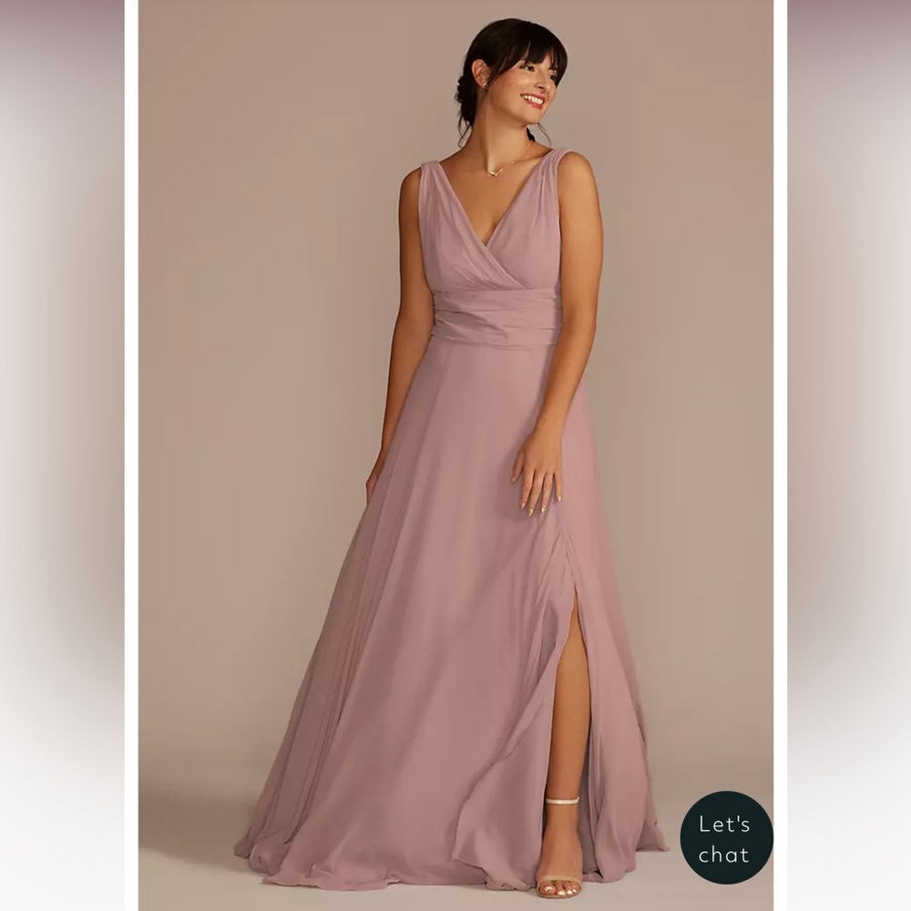 Prom Dress Chiffon Dress Flowy Maxi Gown Grad Pink
